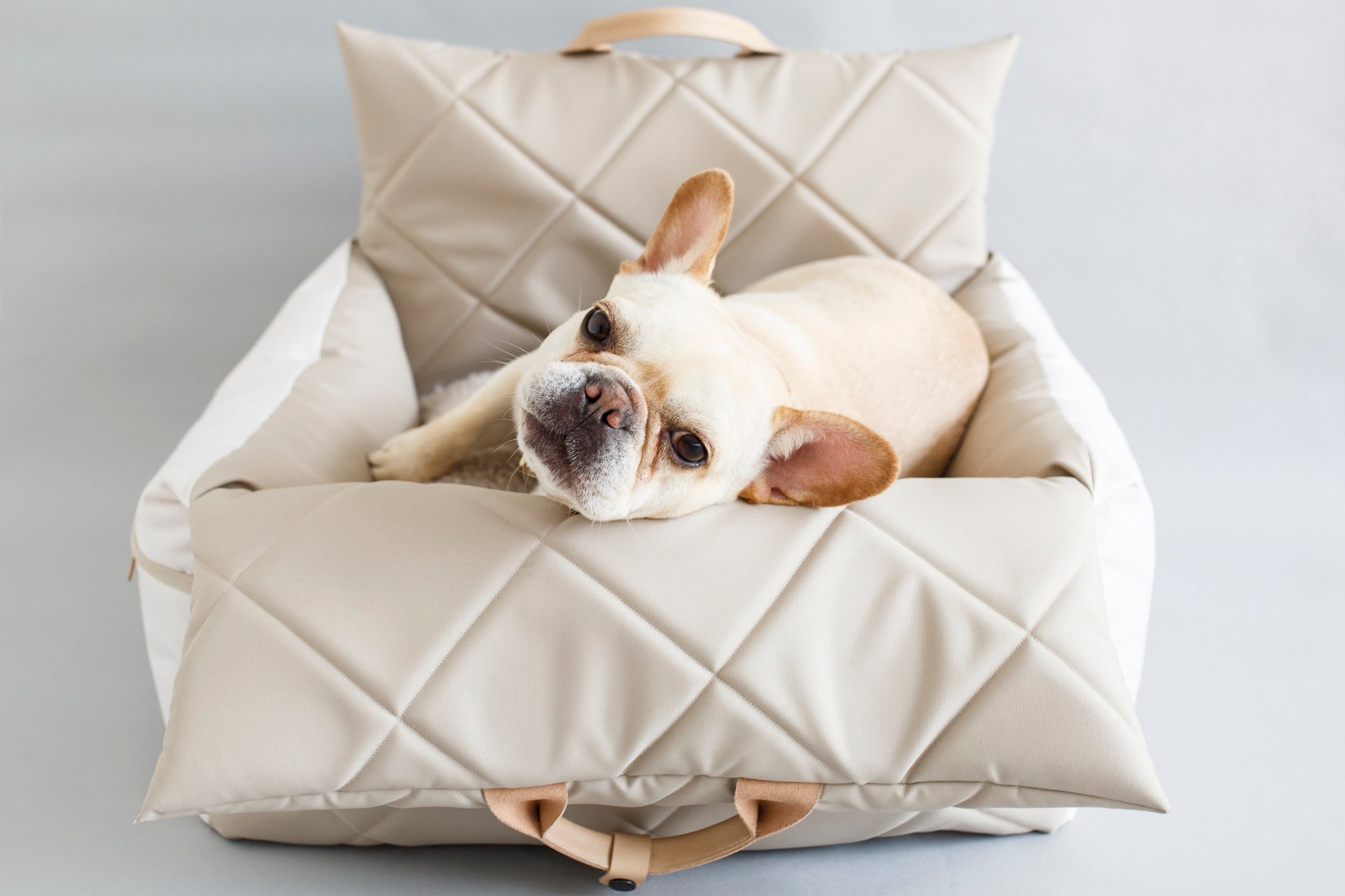 The Classic Dog Car Seat - Beige