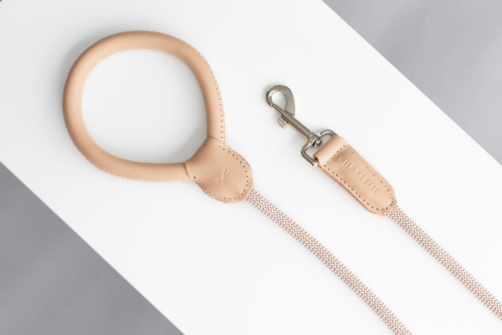 Nude Leather/Rope Leash