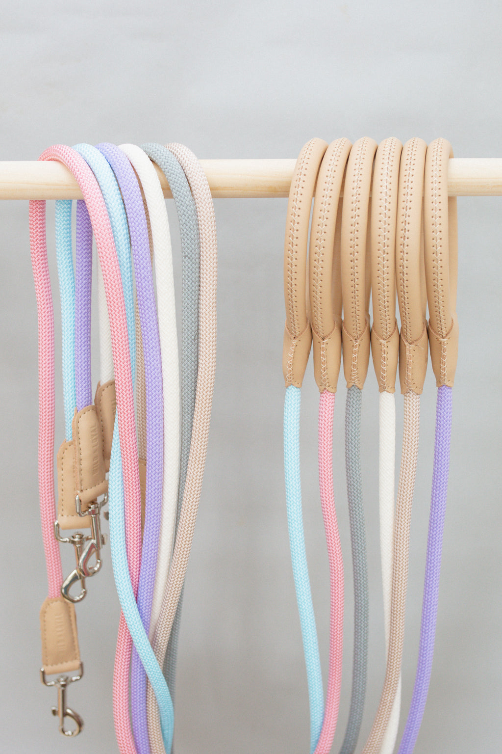Nude Leather/Rope Leash