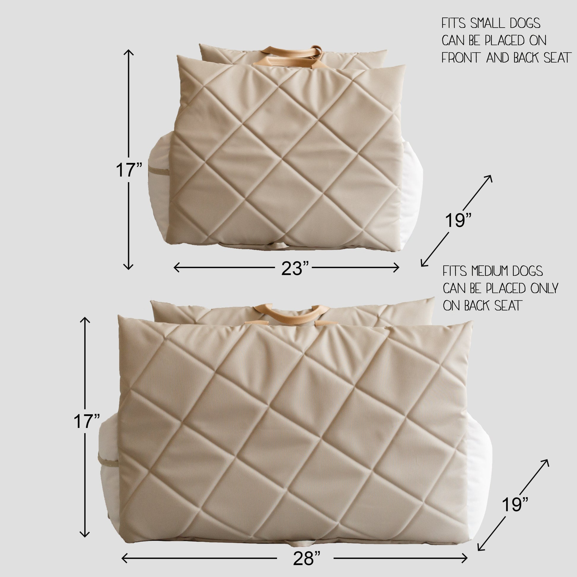 The Classic Dog Car Seat - Beige